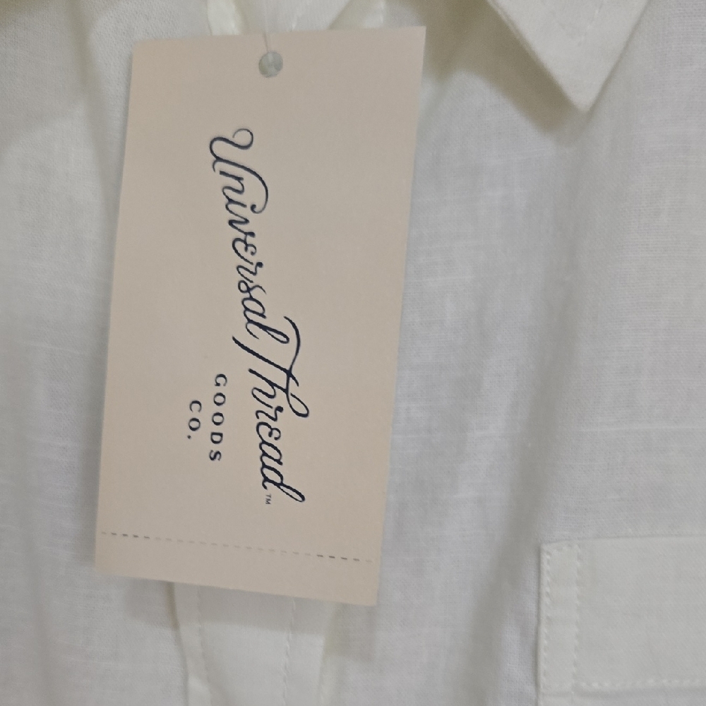 Universal Thread White Button-Up Blouse - Picture 2 of 5